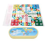 Generic Board Games for Family Night Board Game & Chinese Checkers Kids Flying Chess Plastic Flights with Oval Box Parent Child Family Party