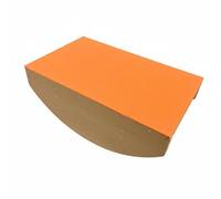 Generic Board Wooden Rocker Board Core Stability Board Exercise With Ergonomic Curved Base For Controlled Motion suitable for home workout professional studio therapy office breaks, Orange
