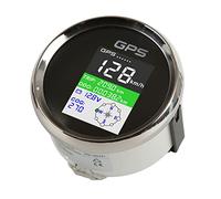 Generic Boat GPS Speedometer 85mm IP67 Speed Meter for Marine Vehicles, 316L Stainless Steel Material (Black Dial Silver Cover)