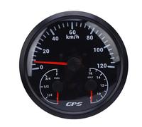 Generic Boat GPS Speedometer Multi-functional Marine Fuel Gauge for Accurate Readings on the Road, Ideal for RVs Yachts Trucks, Built with High Grade Metal Materials (Black Dial Black Bezel CXA089B)