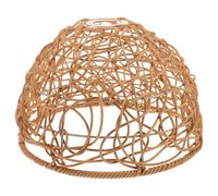 Generic Boho Faux Rattan Woven Pendant Lampshade Small Vintage Lamp Shade Cover for Dining Room Kitchen Farmhouse Lighting