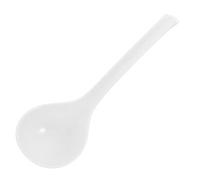 Generic Bone China Ceramic Soup Ladle with Long Handle Dishwasher Safe Traditional Asian Soup Spoon for Ramen Wonton Miso and Pouring White Porcelain Ladle for Kitchen Cooking and Serving