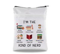 Generic Book Sleeve (Canvas, Zipper, Beige, I’m The Book Reading BS) - Protects Books, Holds Small Accessories - Funny, Personalized Gift for Book Lovers