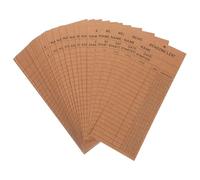 Generic Book Tracking Bookmarks 50Pcs Kraft Paper Library Cards with Holes for Students Teachers Classroom Reading Logs Portable Page Markers