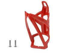 Generic Bottle Holder Bottle Rack Polycarbonate Lightweight 30g One Piece Secure Clamp Waterproof Dustproof Resistant for Mountain Bikes Road Bikes Folding, Red, With Screws