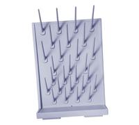 Generic Bottle Rack with Detachable Portable Shelf Test Tube and Bottle Rack Tabletop Drip Tray East Pegs, Light Gray