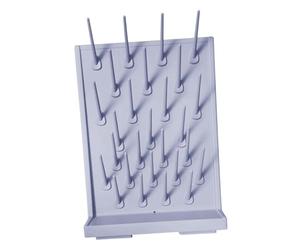Generic Bottle Rack with Detachable Portable Shelf Test Tube and Bottle Rack Tabletop Drip Tray East Pegs, Light Gray