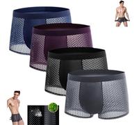 Generic Boxhero Bamboo Fiber Boxer Briefs, 4/8 Pcs Comfortable Soft Boxer Shorts, Box Hero Underwear (UK, Alpha, XXL, Regular, Regular, 4 PCS