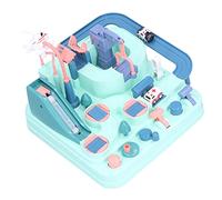 Generic Boys and Girls Race Track Building Blocks Set, Parent Child Interactive Toy, Adventure Car Rail Playset, Includes Car, Ambulance, Airplane, Traffic Light, Ages 3+, Green