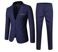 Generic Boys' Navy Blue 3-Piece Suit & Blazer Formal Outfit Prom Suits Button Down Blazer Boys Suits 12-18 Years UK Teens Regular Fit Wedding Party Casual Jacket Vest Trousers Coat