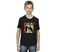 Generic Boys Rugby Players T-Shirt Black 12-13 Years