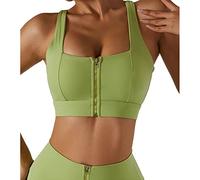 Generic Bra, Front Zipper Beauty Back Lady Sports Bra for The Outside (L)