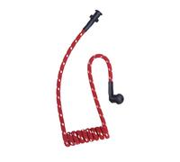 Generic Braided Acoustic Coil Tube Knitted Nylone Moisture Resistant Radio Earpiece Replacement with Bright Color (Red)