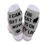 Generic Brands Cat Mom Gift Cat Lover Gift I Can't Get Up Now The Cat Is On My Lap Novelty Socks For Cat Owner (On My LapCat)