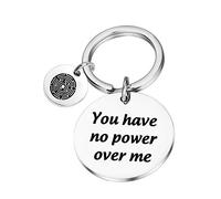 Generic Brands Labyrinth Keychain Labyrinth Movie Inspired Gift You Have No Power Over Me Inspirational Keyring for Best Friend David Bowie Fans Gift Labyrinth Quote Movie Gift