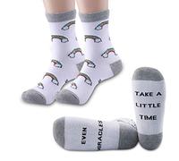 Generic Brands PYOUL 2 Pairs IVF/IUI Rainbow Baby socks Fertility Journey Transfer socks Even Miracles Take a Little Time Socks IVF Gift (Take a Little Time)
