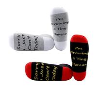 Generic Brands PYOUL 2 Pairs Pregnancy Gift New Mom Gifts Sorry I Just Can't Today I'm Growing a Tiny Human Mom Sock Pregnant Mom Gift (Sorry I Just Cant Today)