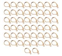 Generic Brass Earring Hooks Color Lasting French Ear Wire Hooks for Creating DIY Jewelry 50Pcs Set (KC Gold)