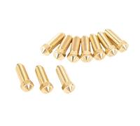 Generic Brass Printing Nozzle, Soft CNC Processing Feed Hotend Boquhles 10PCS Broad Compatibility Replacement for 3D Printer Compatibility (0.6mm)