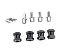 Generic Brass RC Hex Hub, 15mm Wheel Hex Hub Extension, Extended Structure with Brass Design, Ideal for Improved Traction & Stability SCX10 1/10 RC Crawler (Black)