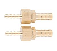 Generic Brass Resistant Hose Barb Connector for Pipe Maintenance; Made of Premium Brass Material for 4-8mm Pipes