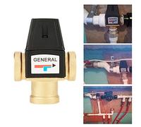 Generic Brass Thermostatic Mixing Valve with High for Solar Water Heater, Anti-Scald Safety Function for Family Hot Water System, 3 Way Valve for Domestic Hot - Suitable for Household Devices (DN20)