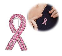 Generic Breast Cancer Awareness Pin Badge Pink Ribbon With Safety Back Enamel Support Brooches October Rose Public Welfare Party Supplies Survivor Gift for Mom Family (1Pc A-Pink,2.6x2.1x1(cm))