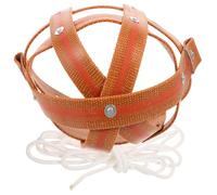 Generic Breathable Leather Horse Muzzle for Grazing Use, Safe Horse Mouth Mask with Hollowed out Design and Sturdy Nylon Cord Strap