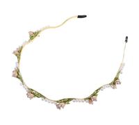 Generic Bridal Fake Pearl Flower Headband for Women Comfortable Hair Accessories for Party Dates and Office Wear Lightweight Design Charming Floral Hairpiece