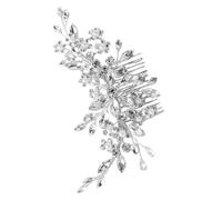 Generic Bridal Hair Accessories Crystal Hair Comb Iridescent Crystals Alloy Material Lightweight Comfortable to Wear for Brides and Bridesmaids at Holiday or Prom