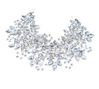 Generic Bridal Headbands For Wedding, Flexible Bride Hair Accessories, Handmade Rhinestone Crown Tiara, Elegant Wedding Hairpiece For Women, 12.59 In X 3.54 In