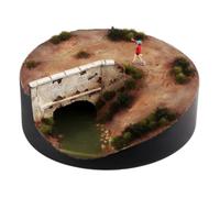 Generic Bridge Scene Resin Diorama Base Display Landscape Terrain Model Scene With Weathered Retaining Wall And Dark Water Area Suitable for Scale Modeling Hobby Display Collectors
