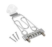 Generic Bridge with String Support And Wire Structure, Replacement, for High-performance Semi-hollow Guitar Made of Zinc Alloy, Jazz, Silver