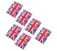 Generic British Union Jack Flag Cloth Patch 6Pcs 89X63Mm Embroidered DIY Patches for Uniforms Jackets Hats and Accessories