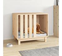 Generic Brokky Dog House 70x50x62 cm Solid Wood Pine,Outdoor Dog Kennel Puppy Play Pen with Canopy Garden Playpen Fence Crate Enclosure Cage