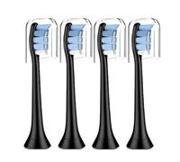 Generic Brush Heads, Compatible with Philips, 4100 5100 6500 C3 | W3, DiamondClean(Smart)9000, 9400, HX9322, HX9331, HX9332, HX9334, HX9336, HX9340(4pcs Black)