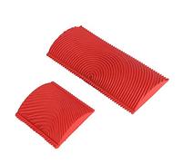 Generic Brush with Rubber -Sided Wood Grain Effect, 2pcs / Set Wall Decoration Tool, No Necessary Professional Skill, Long -Term Use, Red Color