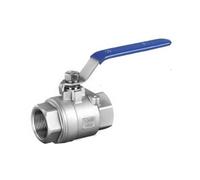 Generic BSPT 1/4" 3/8" 1/2" 3/4" 1" 1-1/4" Female Stainless Steel SS304 2P/1P Full Port Ball Valve with Vinyl Handle Thread Valves(3/8",2P Female Thread)