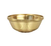 Generic Buddhist Offering Bowl Brass Tibetan Worship Cup Holy Water Prayer Bowl Feng Shui Decorative Ornament Suitable for Home Ritual Temple Party Meditation, Triple Phase Moon