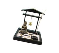 Generic Buddhist Statue Sand Tray Miniature Zen Garden for Home Decor Meditation Garden Miniature Landscape Desktop Sand Table Peaceful Feeling Buddha Figurine