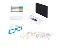Generic Building for Toddlers 2 Pad Light Up LED Drawing Tablet With Extras Includes Wipe Board Cloth 3D Glasses Pattem Paper LED Lamp Holdte Transparent Drawing Board Handheld Water Games for (C, On