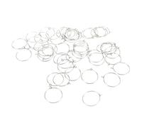 Generic Bulk Hoop Earrings Stainless Steel Flexible DIY Jewelry Making for Wedding Birthday Party 50PCS 0.8in Thin Hoop Earrings, Beaded