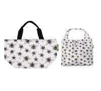 Generic Bumble Bees Grey Lunch Bag + Shopper ECO Chic Gift Set Recycled Plastic Bottles