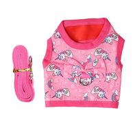 Generic Bunny Harness Leash, Cute Unicorn Rabbit Vest Leash for Small Pets, Polyester Nylon Pet Clothes Traction Rope, Halloween Christmas Dress Up, Pet Party Photo Outfit (S)