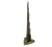 Generic Burj Khalifa Model Dubai Souvenir Alloy Tower Replica Exquisite Architectural Building Decoration for Home Office Decor 18cm Bronze Colour