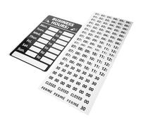 Generic Business Hours Sign PVC Erasable Sticker for Store Doors Windows Suitable for Retail and Food Service Opening Hours Display