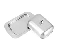 Generic Butter Dish with Lid, Double Insulation Design, Stainless Steel with Lid Covered Butter Dish for Kitchen and Dining Room