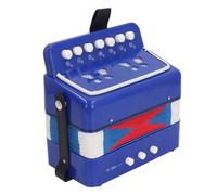 Generic Button Accordion Easy to Learn and Play for Kids, 7 Keys Control Kids Accordion for Beginners Practice Stage Performance, Safe ABS Material (Blue)