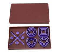 generic Button Manufacturer Kit with 12 Cutters in 4 Shapes, Jewelry Craft Manufacturing Tool Kit, for Polymer Clay Sculpture and Embellishments of