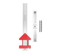 Generic Cabinet Hardware Jig, 7.5 Inch Adjustable Hole Positions with Angle Measuring Ruler for Cabinet Handles, Drawer Handles, Door